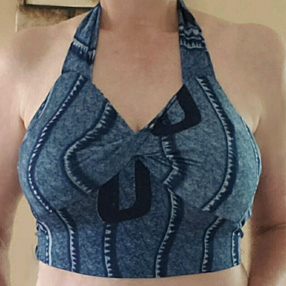 Bikini Top in navy blue